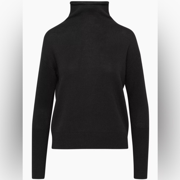 Wilfred Cyprie Merino Wool Mockneck Sweater Black Size Small Aritzia #56718 - Picture 9 of 10